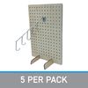 SSWBasics Chrome 5 J-Hook Waterfall for Pegboard - Pack of 5