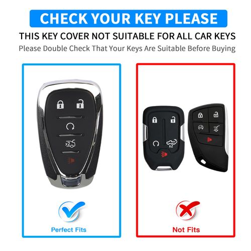 QBUC for Chevy Key Fob Cover with Diamond Keychain, 5 Button Key Case for Women for Chevrolet Equinox Malibu Camaro Blazer Cruze Traverse Trax Volt Bolt 2016-2023 Key Accessories(Silver-White Heart)