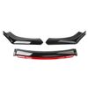 Universal Car Front Bumper Lip Spoiler Splitter Body Kits 2 Layer Glossy Black