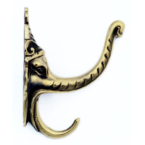 Castelion® Solid Brass Elephant Hat and Coat Hook