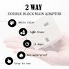 2 Way Adapters - Multi Plug Extensions - Double Adapter Plug UK - Power Extender Pack of 3