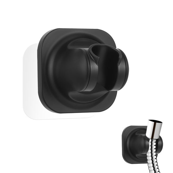 Home Self-Adhesive Wall-Mounted Shower Head Holder - Black