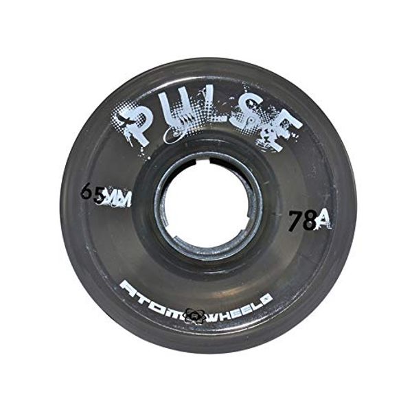 Atom Skates Quad Roller Wheels/Outdoor/Hardness 78A / 65x37 Black Pulse / 4pk