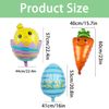 Oversized Easter Balloons 6 Pcs Easter Foil Balloons for Kids, Easter Party Decorations Easter Helium Balloons Bunny Rabbit Chick Easter Eggs Balloons