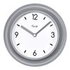 20860 Equity by La Crosse 7" Beveled Plastic Slate Gray Frame Analog Wall Clock