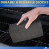 1InTheHome Grill Cleaning Brick, Griddle Cleaning Block, Reusable, Black, 2 Pack