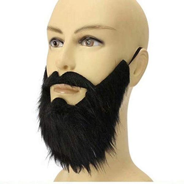 Ungfu Mall Fake Beard, Fake Moustache Funny Halloween Masks Beard, Halloween Costume Accessories Moustache Fancy Dress Party for Masquerade Costume Party, Costume and Performance