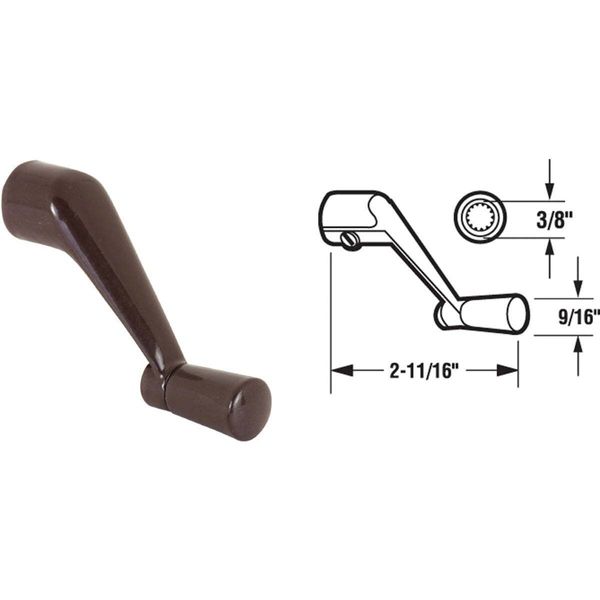 Prime-Line 3/8 In. Bronze Die-Cast Casement Window Crank Handle H 3534