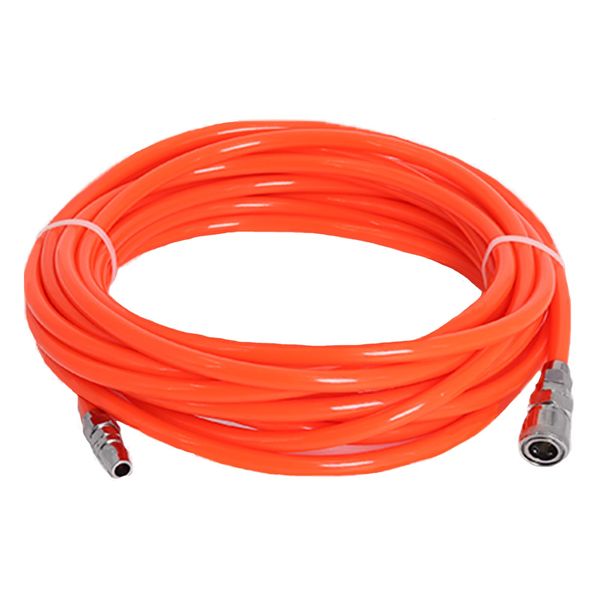 Ligefoy Air Hose, 32.8 ft (10 m), Air Compressor Hose, Inner Diameter 0.3 x 0.4 inches (7.0 mm) x Outer Diameter 0.4 inches (10.0 mm), Air Hose, Normal Pressure Socket, Coupler, Orange