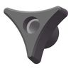 Innovative Components Three Prong Knob, 3/8-16 Thread Size, 1" L, Steel