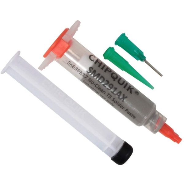 Chip Quik SMD291AX Solder Paste no clean 63Sn/37Pb in 5cc syringe 15g