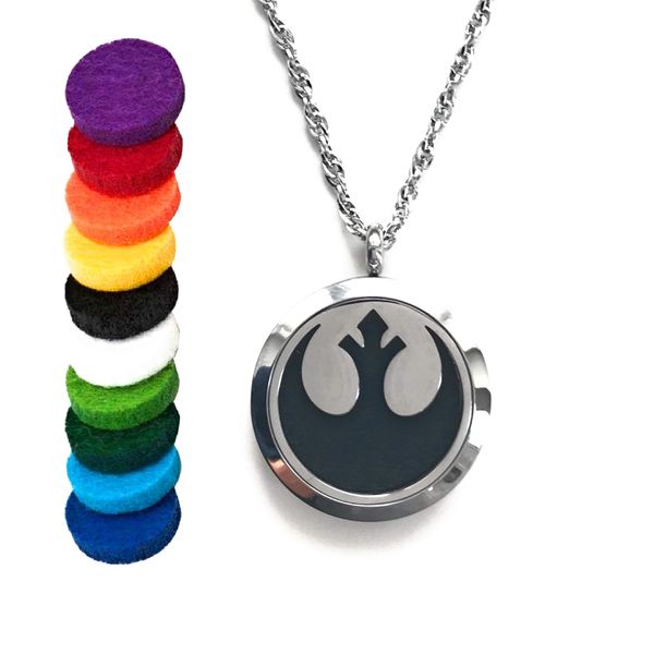 FIKA Star Wars Rebellion Air Freshener Diffusers Locket Pendant Aromatherapy Essential Oils (Necklace Diffuser)