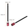 sourcing map 6pcs Magnetic Extension Chuck Adapter 6" 1/4 Inch Hex Shank Quick Release Bar Socket Screwdriver Bit Holder for Screwdriver Bits Nuts Drills Socket Driver Adapter