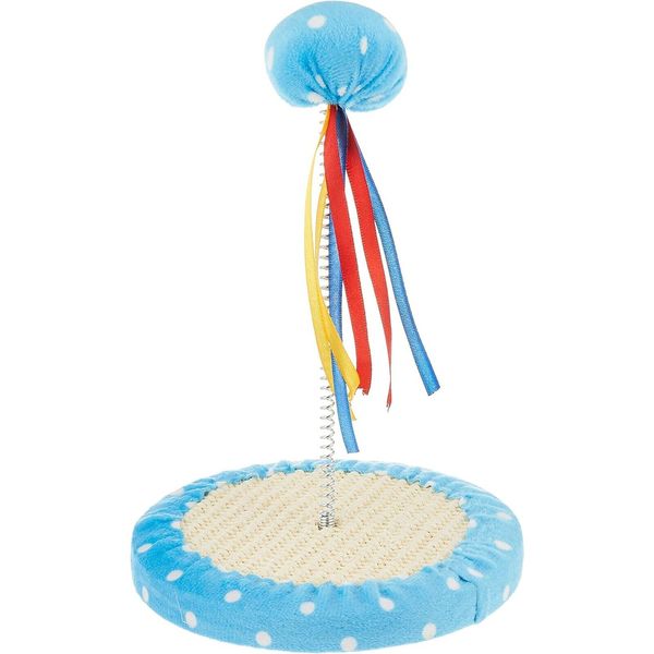 Pets First Cat Toy Punching Ball on a Spring with Durable Scratching Board