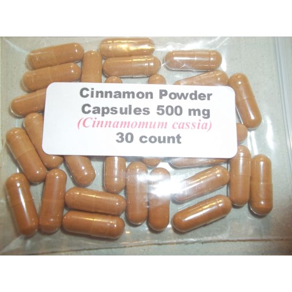 Cinnamon Powder Capsules (Cinnamomum cassia) 500mg - 30 Count