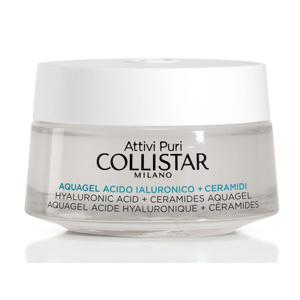 Collistar Aquagel Acido Ialuronico + Ceramidi, Crema-gel Idratante Liftante in Profondità con 4 Pesi Molecolari, Lifta e Minimizza le Rughe, Preserva l'Equilibrio del Microbioma Cutaneo, 50ml