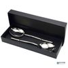 Elyon Twig Reflective Silver Salad Serving Set Indian Artisan Made Forged
