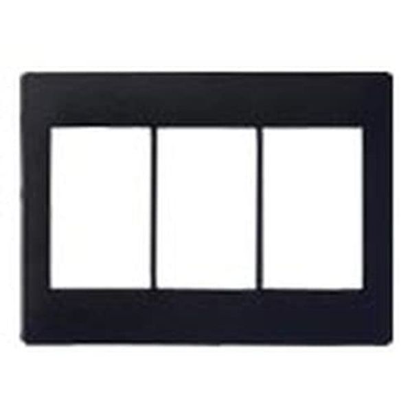 Panasonic WTA7103BK Advanced Series Switch Plate, 3 Rung, Matte Black