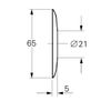 GROHE Rosette 1/2″ (Ø 65 mm, langlebig), chrom, 02201000