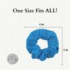 12 Pack Solid Hair Ties Scrunchies (Blue)