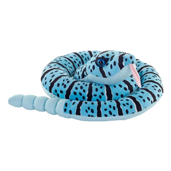 Wild Republic Snakes Eco Blue Rock Rattlesnake, Stuffed Animal, 36 Inches, Plush Toy, Fill is Spun Recycled Water Bottles, Eco Friendly