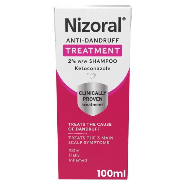 Nizoral Anti-Dandruff Treatment Shampoo, Treats and Prevents Dandruff, Clinically Proven to Control Itchy & Flaky Scalps, Contains Ketoconazole, 1 x 100ml