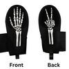 Youth Baseball/Softball Sliding Mitt - Skeleton Bones Hand with Peace Skeleton Back