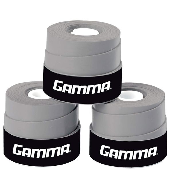 GAMMA unisex adult 3 Pack Supreme Overgrip, Grey, Pack US