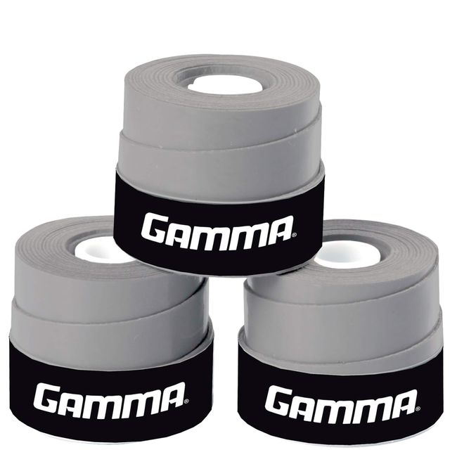 GAMMA unisex adult 3 Pack Supreme Overgrip, Grey, Pack US