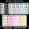 Fleur de Lis Solid Temporary Tattoo Water Resistant Fake Body Art Set Collection - Red (One Sheet)