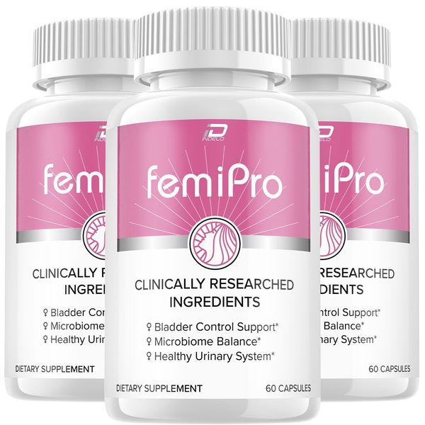 (3 Pack) FemiPro Bladder Support Supplement - Probiotic Femi Pro Pills