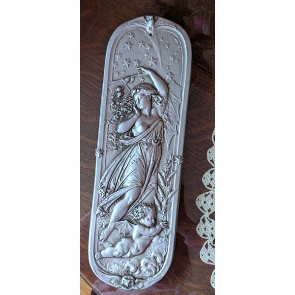 Figural Door Push plate Made Of Plaster