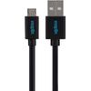 Maplin Premium Kabel USB A 2.0 Stecker auf Micro USB B Stecker, 0,75 m, Schwarz
