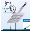 G-Promise Metal Rainfall Shower Head with Filter and Handheld
