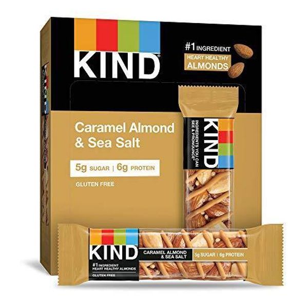 KIND Bars Caramel Almond & Sea Salt Healthy Snacks Gluten Free Low Sugar 6g P...