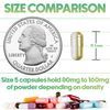 XPRS Nutra Size 5 Empty Capsules - 500 Count Very Small Clear Empty Gelatin Capsules - Empty Pill Capsules for DIY Capsule Filling - Fillable Pill Capsules Empty Gel Caps