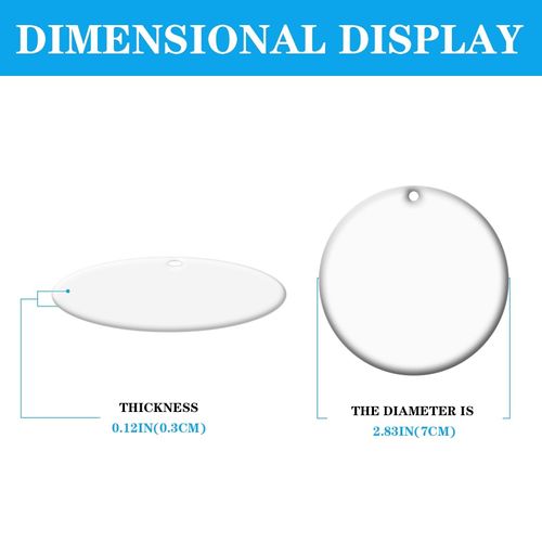 25 PCS Sublimation Ceramic Ornament Blank 3 inch Round Two-Sided Printed White Ceramic Decoration Handmade DIY Personalized Christmas Home Decoration Bulk