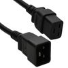 C19 Plug to C20 Socket Server/UPS Extension Cable 16A 250V 1.5m Black [1.5 metres]