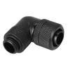 M ugast 90 Degrees G1/4'' Thread Rotary Elbow Fitting, Extender Connector Adapter for PC Water Cooling(Black)