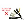 DG® Cut Throat Razor Kit - 24k Gold Plated Swing Lock with Matt Royal Black Color - Straight Edge Razor for Barbers & Personal Use - Stainless Steel - Beard Shaving Razor