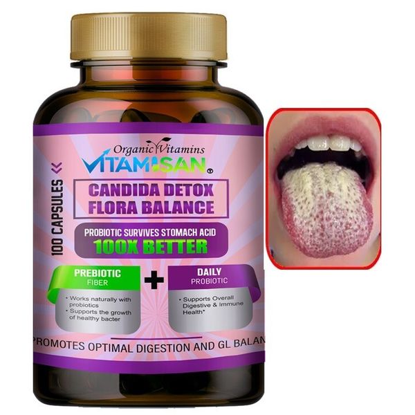 Candida Cleanse 100 Capsules Support Gut Colon Support Natural Herbs Intestinal