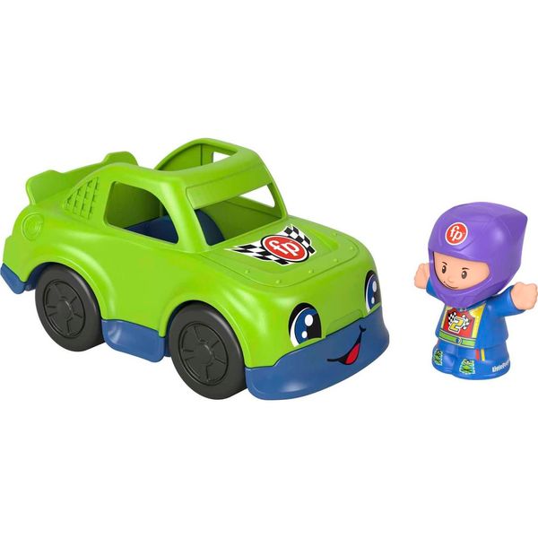 Fisher-Price Little People Race Car, push-along vehicle and figure set for toddlers and preschool kids ages 1-5 years