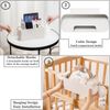Rixotix Hanging Storage Basket with Detachable Hooks - Bed Organizer