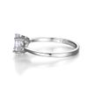 Ladies Solid 925 Silver Sterling White Sapphire 3 Stone Trilogy Engagement Ring (N)
