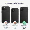 kwmobile Clear Case and Screen Protector Compatible with Apple iPhone 12 / iPhone 12 Pro Case - Spring Leaves Green/Transparent