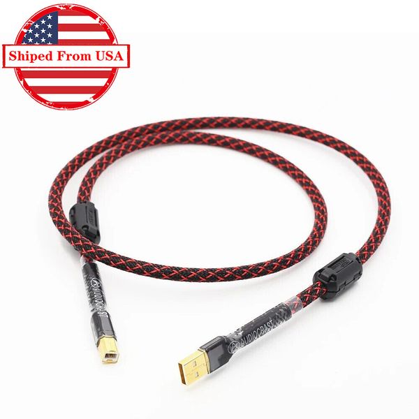 1m Pure Copper USB Cable Type A to Type B Data Cable DAC Amp USB A-B Cable