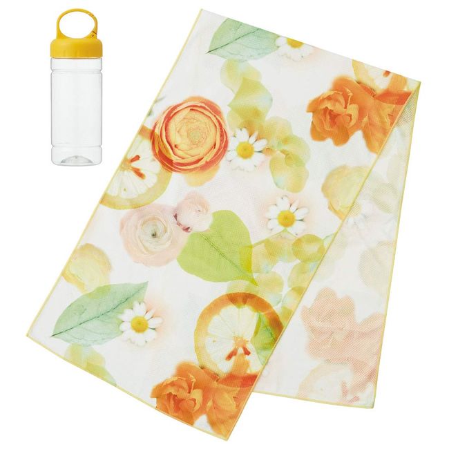 Skater TOC1 Cooling Towel, Cooling Sensation, Case Included, Herbarium Yellow, 11.8 x 39.4 inches (30 x 100 cm)