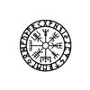 Viking Icelandic symbol TEMPORARY Tattoo compass Vegvisir