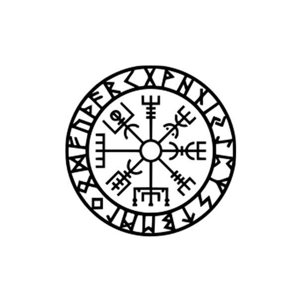 Viking Icelandic symbol TEMPORARY Tattoo compass Vegvisir