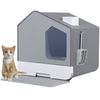 Extra Large Enclosed Cat Litter Box Pets Stain Resistant Anti-Splashing Odorless